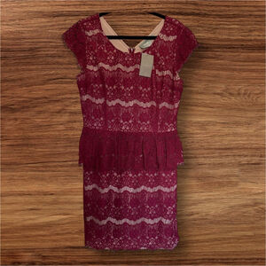 NWT Maeve lace peplum dress Anthropolgie